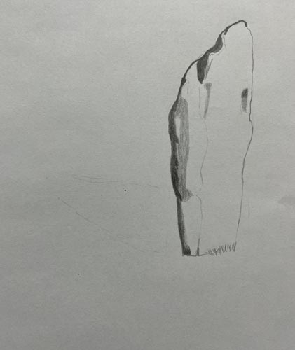 Dessiner menhir rocher